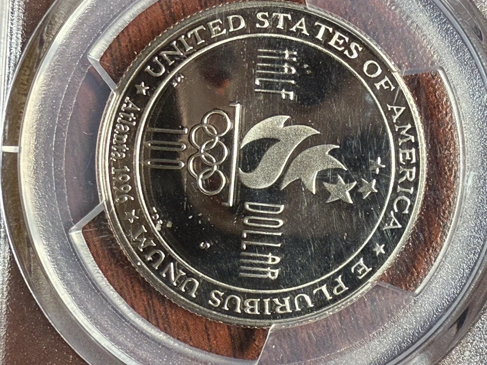 1996-S Swimming Half $ PCGS MS69 Spot Free HINT of Gold Toning - Image 2 of 4