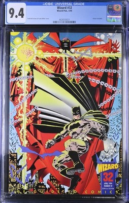 Wizard Magazine #32 CGC 9.4 NM Todd McFarlane & Frank Miller cover Spawn  1994