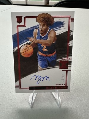 2021-22 Impeccable Rookie Autograph /88 Asia Red #RA-MMC Miles McBride RC Knicks