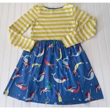 Mini Boden Mermaid and Stripes Hotchpotch Dress Size Girls 9/10