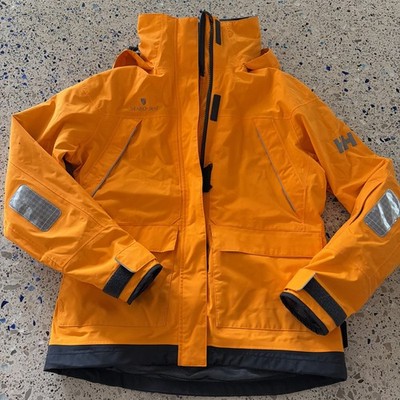 HH Helly Hansen Seaborn Polar Shield Orange Jacket Mens Medium M Hoodie 20226KS