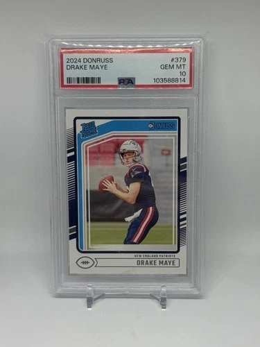 2024 Panini Donruss Rated Rookie Drake Maye No. 379 PSA 10