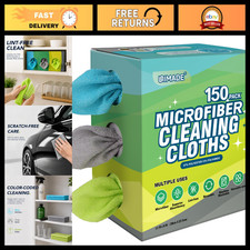 150 Pack Microfiber Cleaning Cloths - Soft, Absorbent Towels for Cars  Home