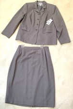 Vintage 2000 Worthington Taupe Suit Skirt Jacket Size 18W Fully Lined New NWT