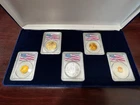 2001 5 Coin Set Gold  Silver Eagle 9-11-01 WTC Ground Zero Recovery PCGS Gem UNC
