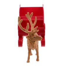 1 Set Christmas Sleigh Ornament: Sleigh Table Centerpiece Model Reindeers