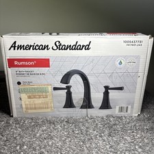 American Standard Rumson 8" Widespread 2-Handle Bathroom Faucet in Matte Black
