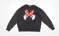 Womens UK 6 Regular Disney Grey Pullover Sweatshirt