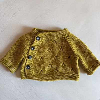 Handmade Baby Cardigan-knitted,Buttoned, Size Newborn/Preemie