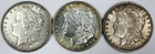 *LOT OF 3 MORGAN SILVER DOLLARS* *MIXED DATE* NR #G3812