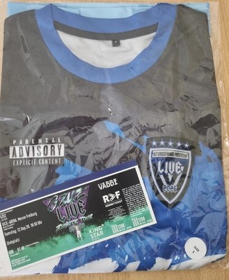Gzuz Musik T-Shirt Kurzarm Größe S in Blau/Grau/Weiß/Schwarz