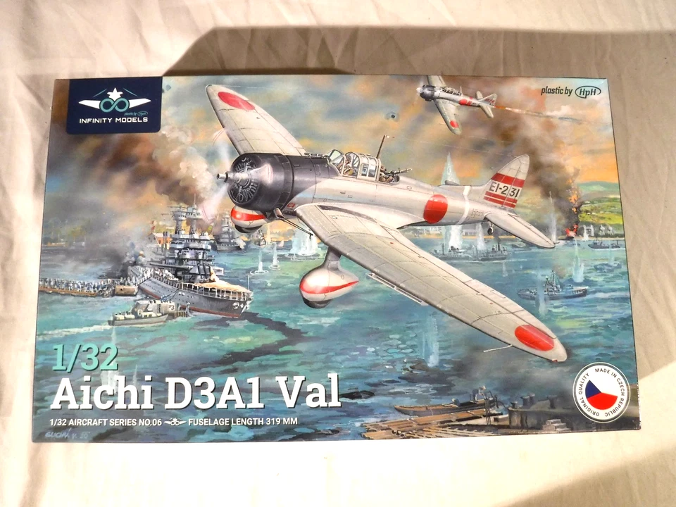 1:32 Infinity Models WWII Japanese Aichi D3A1 Val Folding Wings Dive Bomber #3206