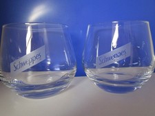 Vintage Schweppes Lima Gin & Tonic Glasses. Vintage Bar.