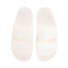 CROCS CLASSIC SLIDE SANDALS UNISEX TWO-STRAP CASUAL SIZE MEN 12 WHITE
