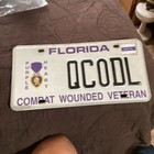 Florida Auto Tag Purple Heart Antique Original — photo 8