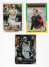 Adley Rutschman 3-Card Lot RC #250 Platinum Foil #4 Heritage Color Swap