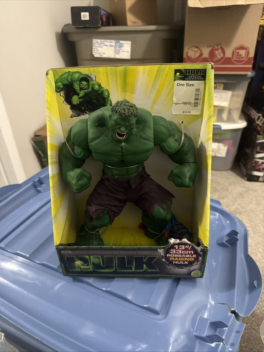 ToyBiz Marvel Rotocast Mean Incredible Hulk Raging Poseable Action