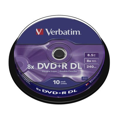 VERBATIM 43666 Scratch Resistant DVD+R DL 8X Rohling