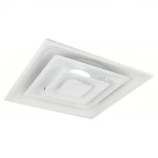 3-Cone Diffuser Ceiling 4MJV5 23 3/4 in H, 23 3/4 in W, Lay-In, 12" Duct, Steel