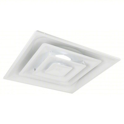 3-Cone Diffuser Ceiling 4MJV2 23 3/4 in H, 23 3/4 in W, Lay-In, 6'' Duct, Steel