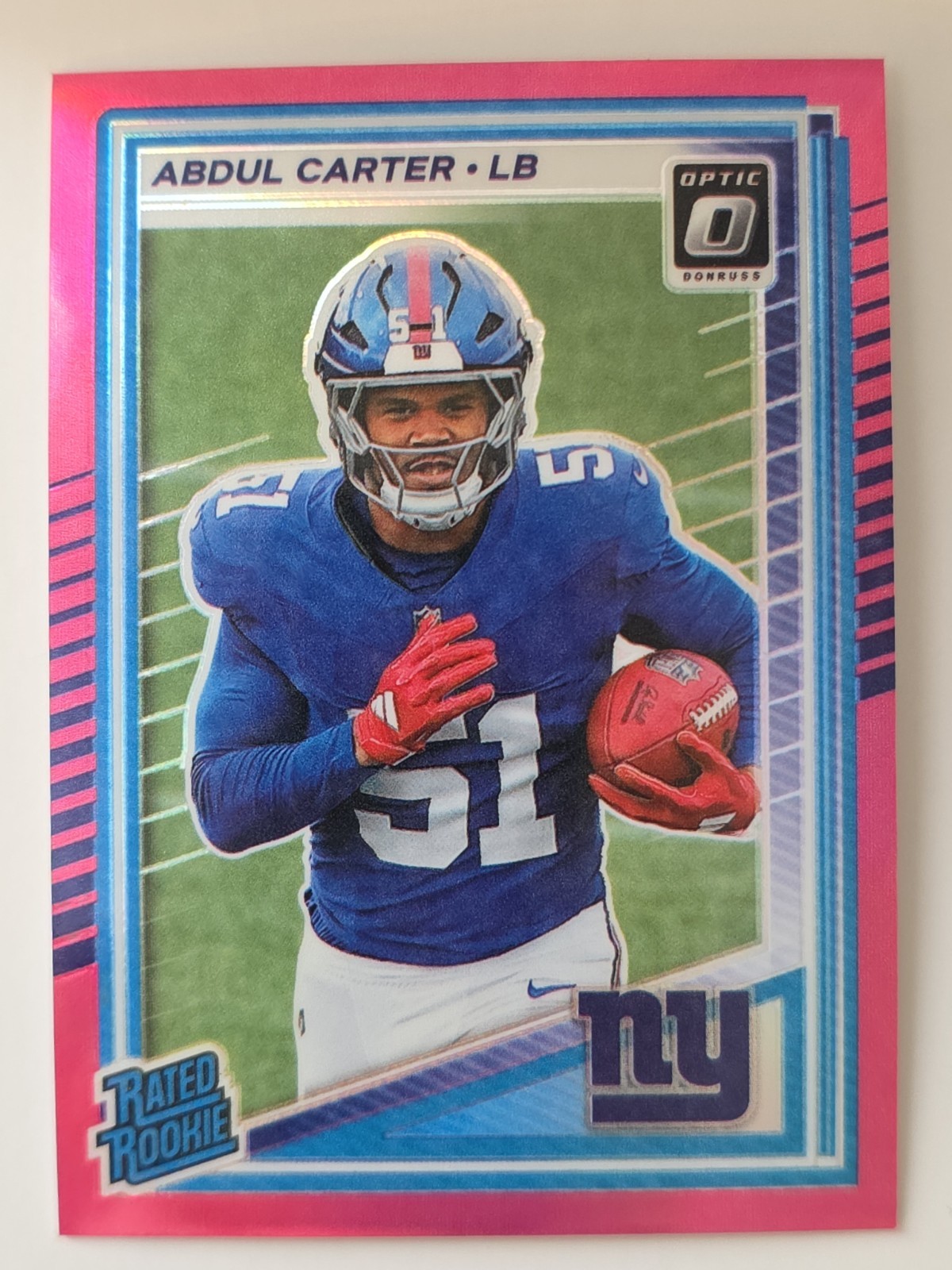 2025 Panini Donruss Optic Football NFL Rated Rookie Abdul Carter #300 Pink (RC)