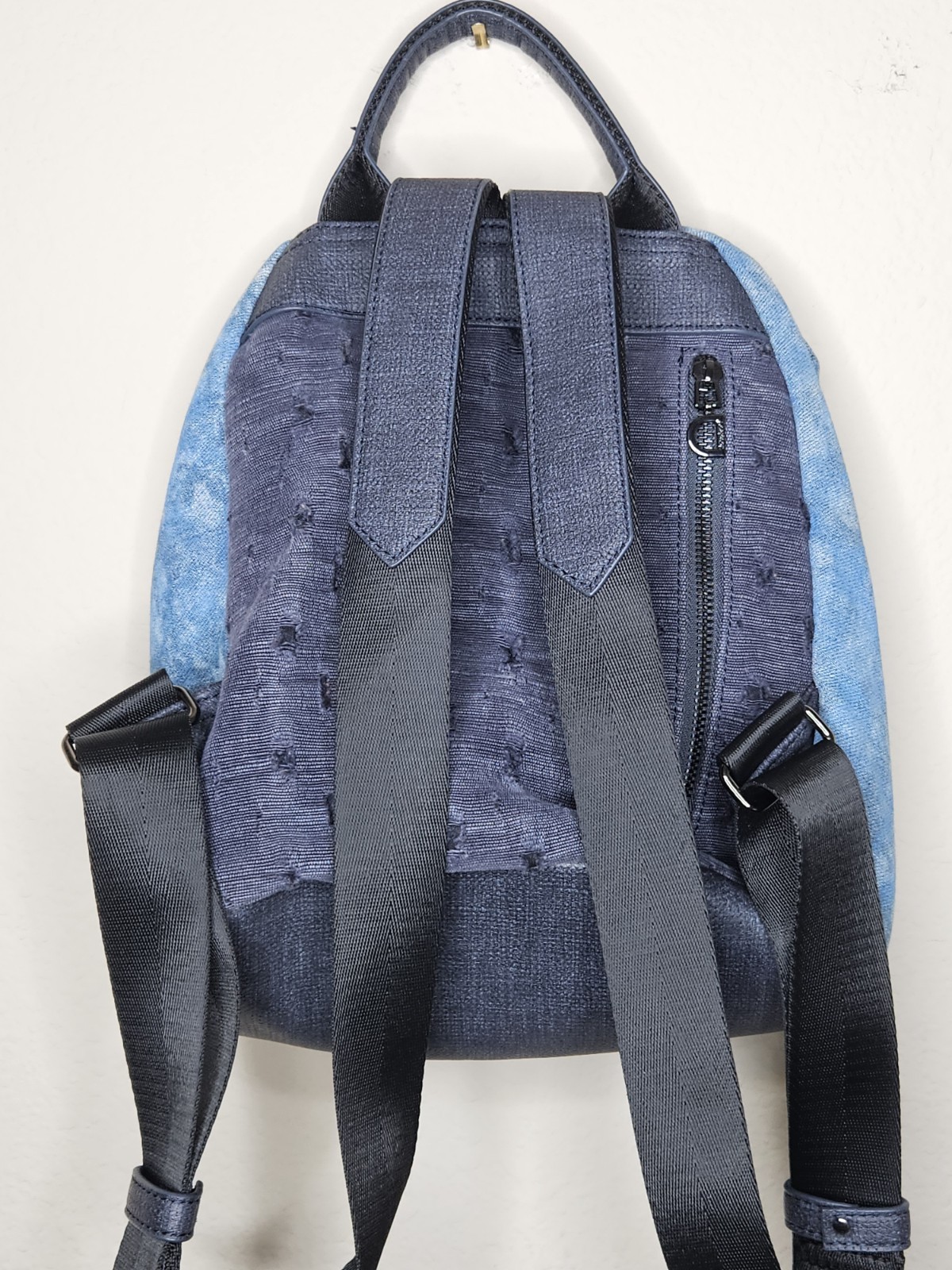Desigual Denim Patchwork Stitched Backpack Design… - image 7