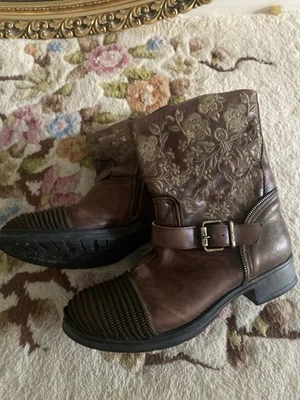 Boho Echtleder stiefel hochwertig Italy 40 - Bild 1 von 4