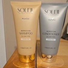 Soleil HydroLine Moroccan Shampoo  Conditioner Set 175mL Argan Oil Paraben-Free