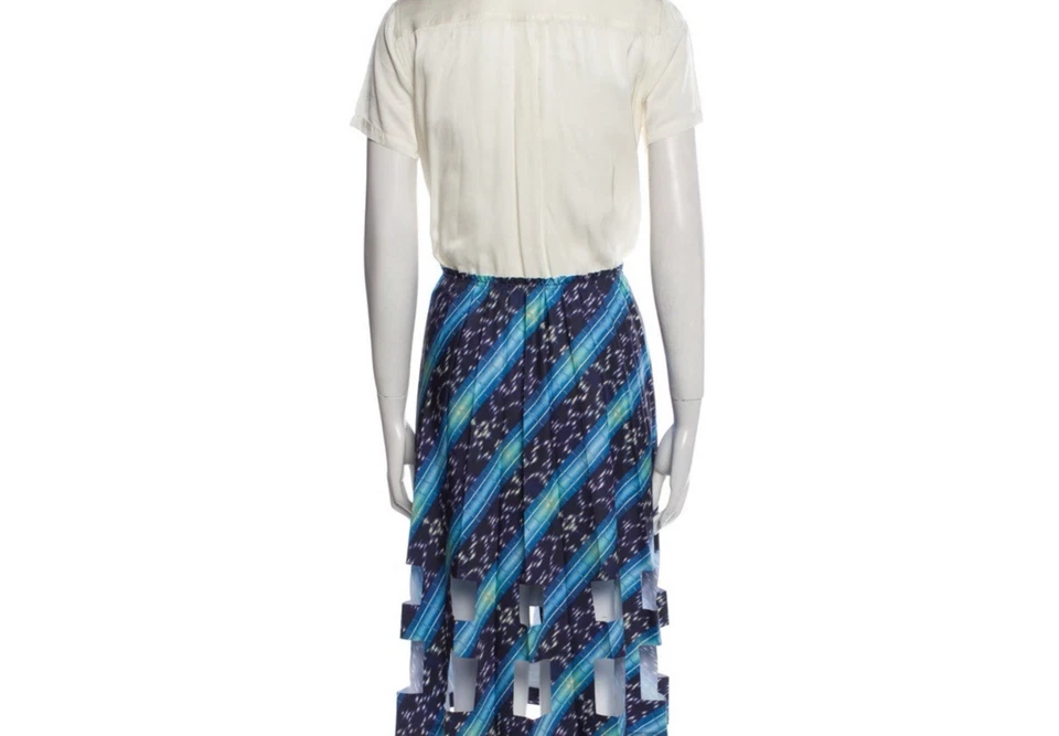 VESTIDO CAMISERO COMME DES GARÇONS ESTAMPADO RECORTADO HASTA LA RODILLA (FRANCIA) Foto 3 de 4