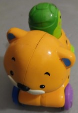 Fisher-Price Amazing Animals Press Push & Go Cheetah Cat Toy 2008 Tail Wags