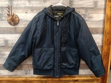 Walls Mens Workwear Heavyweight Insulated Hooded Jacket, Navy Blue, Sz Lg, NWOT