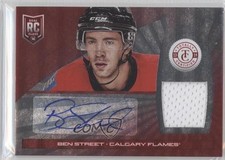 2013-14 Totally Certified Rookie Platinum Red Jerseys 12/50 Ben Street Auto 9jh