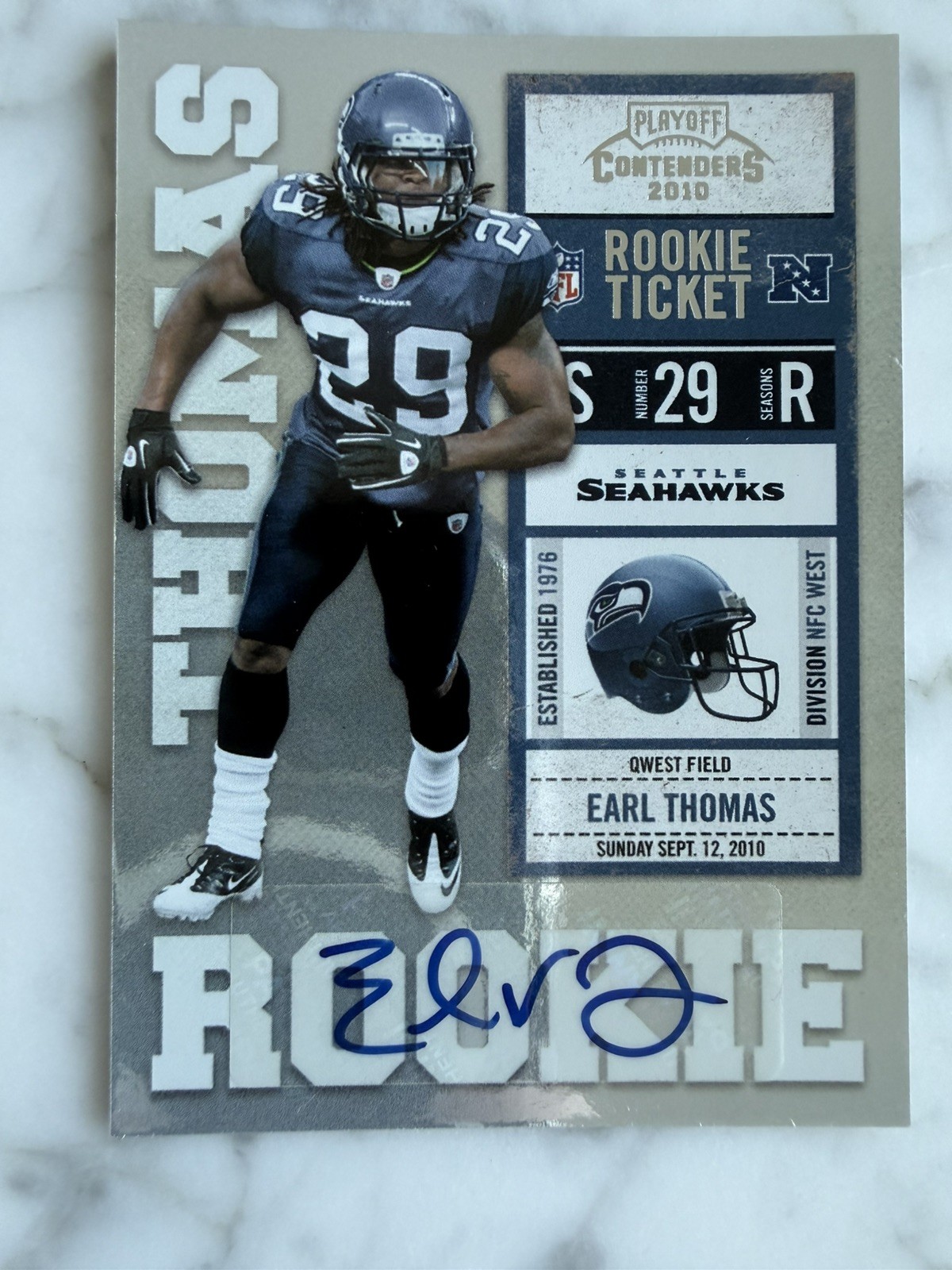 Earl Thomas Playoff Contenders #135 Autograph