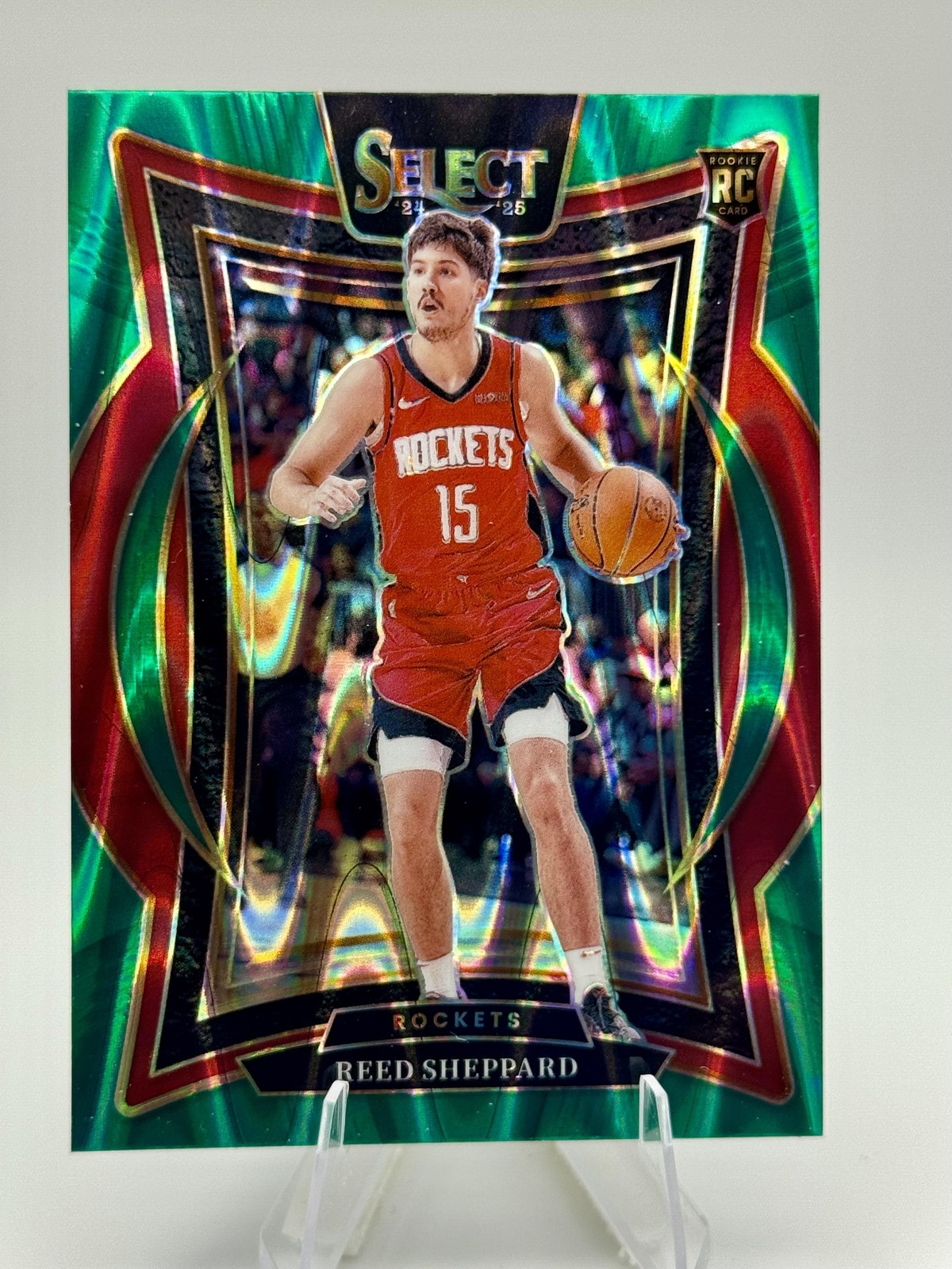 2024-25 Panini Select #68 Reed Sheppard Green Tectonic Prizm
