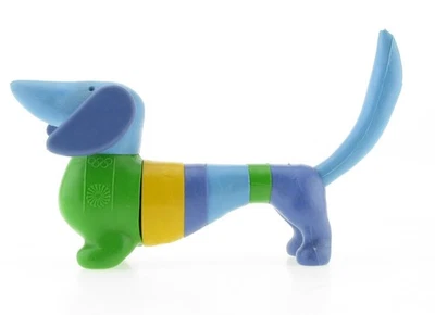SCHLEICH Waldi 12,2 cm Maskottchen Olympia München 1972 Dackel Hund Biegefigur - Bild 1 von 4
