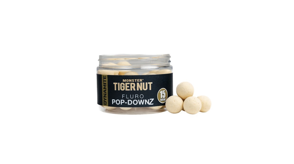 Dynamite Baits Monster Tiger Nut Fluoro Pop Down-Z 15mm - Carp Fishing Bait