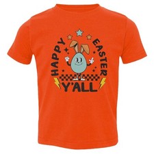 Happy Easter Y'all - Funny Egg With Bunny Ears Toddler T-Shirt