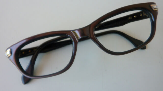 Metzler Vintagebrillen 50er 60er Brillenfassung Damenbrillen schwarzbraun Gr. S
