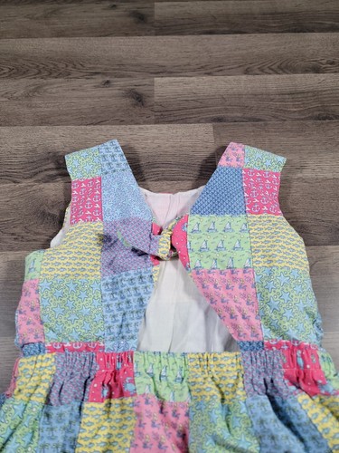 Vineyard Vines Shift Dress Size 12 Sleeveless Patchwork Nautical Starfish Beach - Picture 5 of 13
