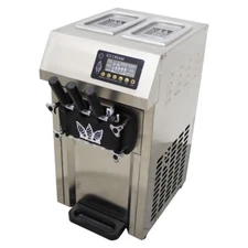 3Flavor Soft Ice Cream Mahcine 110V Commercial Ice Cream Maker 1250W LED Display