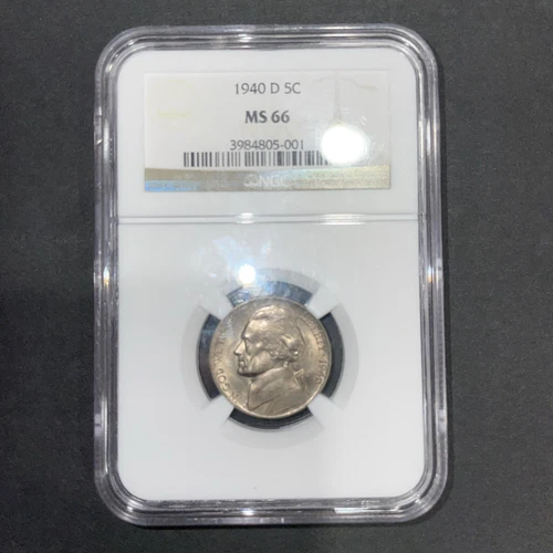 1940-D Jefferson Nickel, MS66, NGC