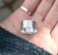 Solid 925 Sterling Silver Band Statement Ring thick Handmade Ring All Size