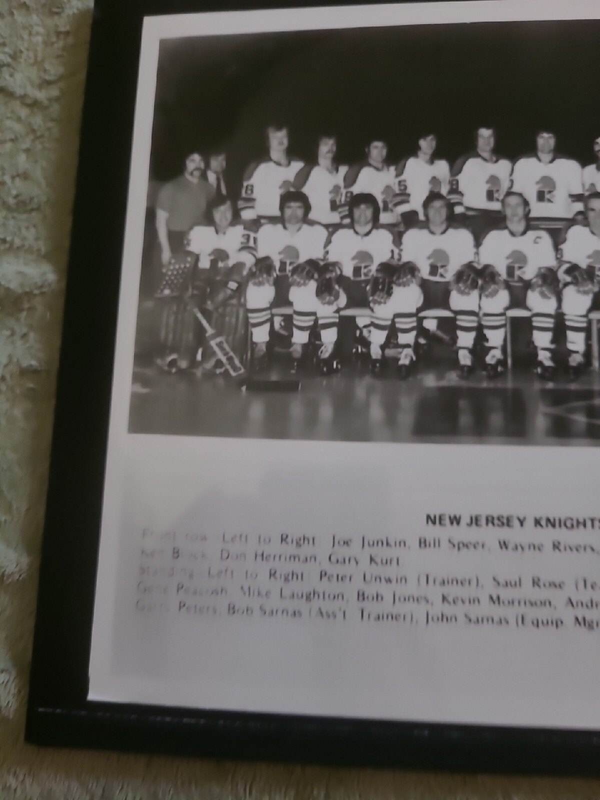 197374 NEW JERSEY KNIGHTS WHA PHOTO NHL DEVILS GARY KURT ANDRE LACROIX