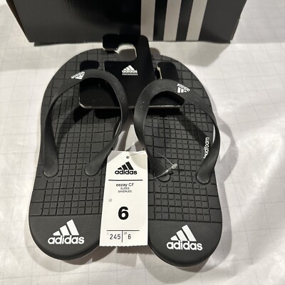 Adidas Men s Eezay CF Slides Sandals Cloudfoam Black Size 6 (NWT)