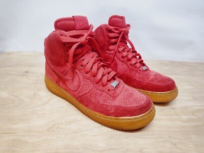 Nike Air Force 1 High '07 LV8 Mens 8 Shoes AF1 Gym Red Gum Suede Lace Up | eBay UK