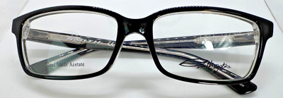 Smith Optics PLAYLIST eyeglass frames Black/Crystal 54-16-135 Hand made acetate.