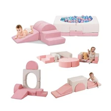 8PCS Toddler Foam Climbing Blocks, Convertible Ball Pit, Soft Foam Toddler Cl...