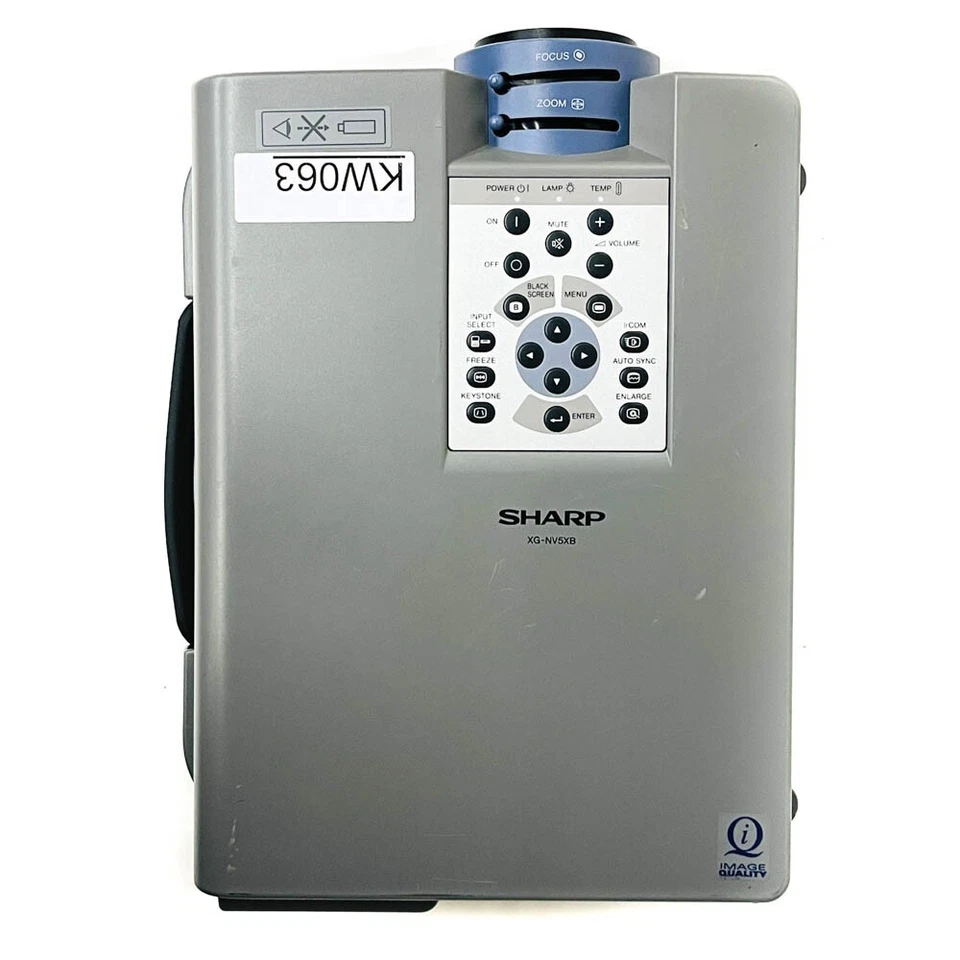 Sharp Notevision 5 LCD Projector XG-NV5XB 1000 Lumen 33-43mm Lens, Made in Japan - Image 3 of 4