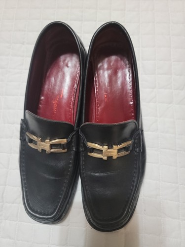 Salvatore Ferragamo Sport Black Leather 