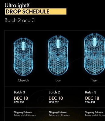 Finalmouse UltralightX Cheetah Small Phantom S ULX Gaming Mouse | eBay